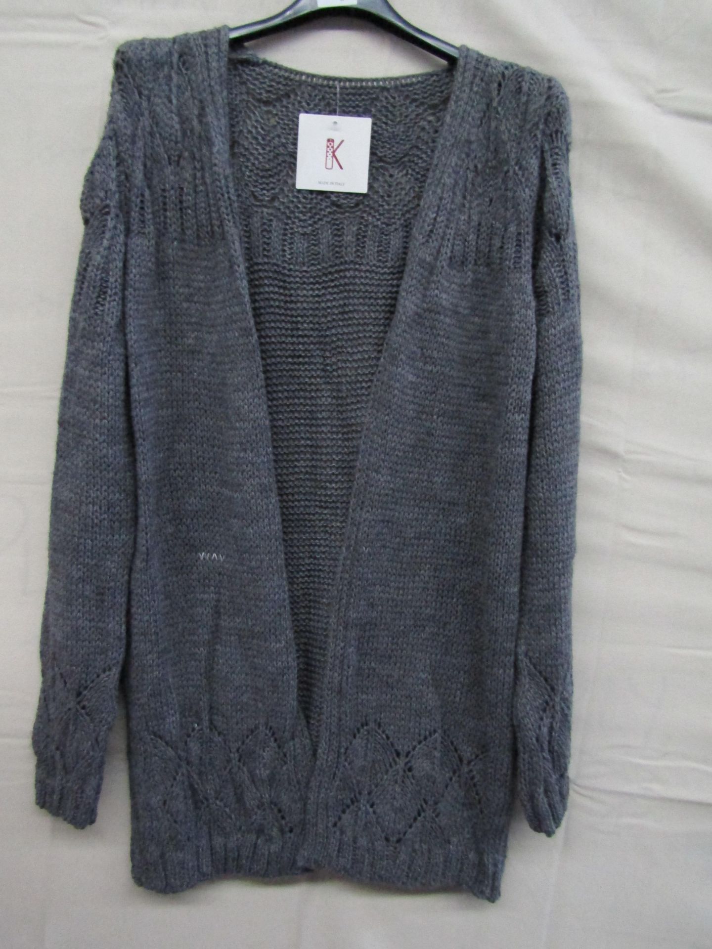 Open Fronted Cardigan Grey Approx Size M-L New With Tags