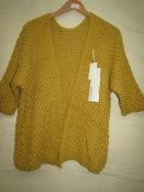 Raymon Ladies Open Fronted 3/4 Length Sleeve Cardigan Mustard Colour Approx Size M New & Packaged