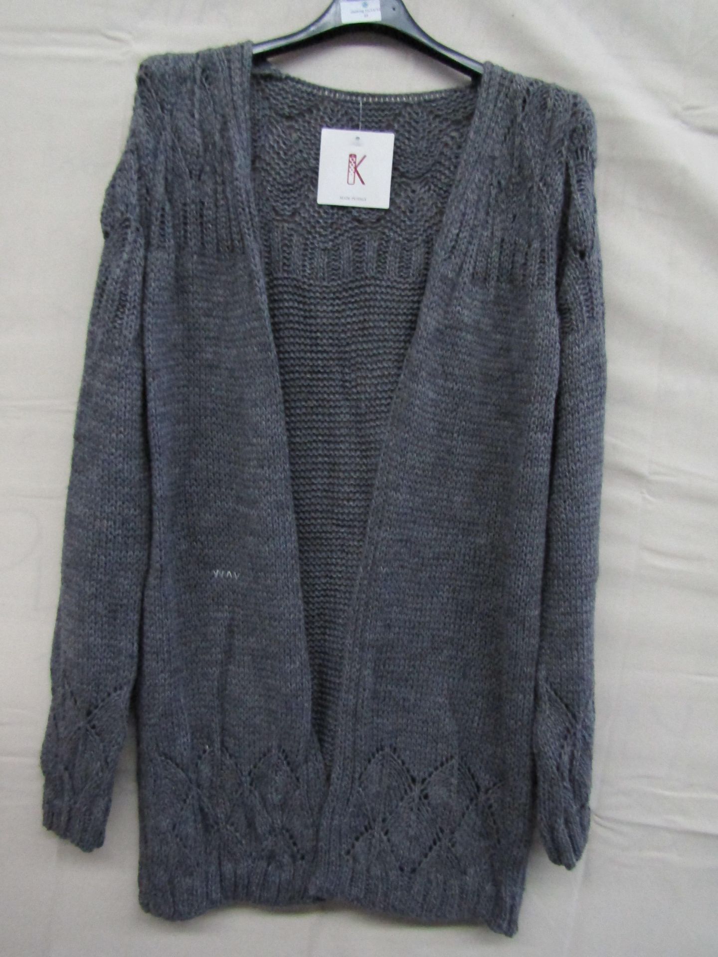 Open Fronted Cardigan Grey Approx Size M-L New With Tags