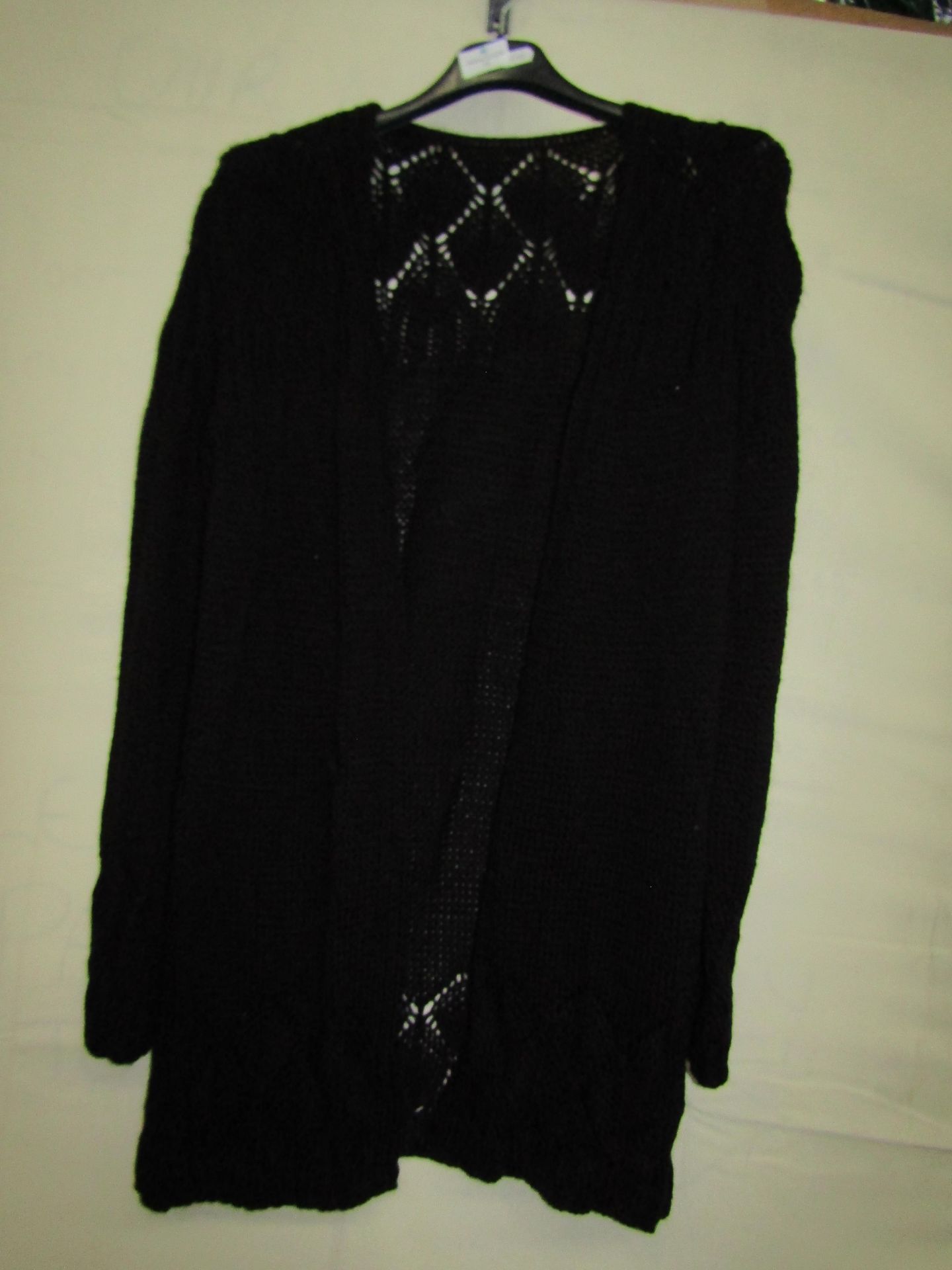 Open Fronted Cardigan Black Approx Size M-L New With Tags