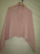 Knitted Poncho Salmon Colour One Size New & Packaged