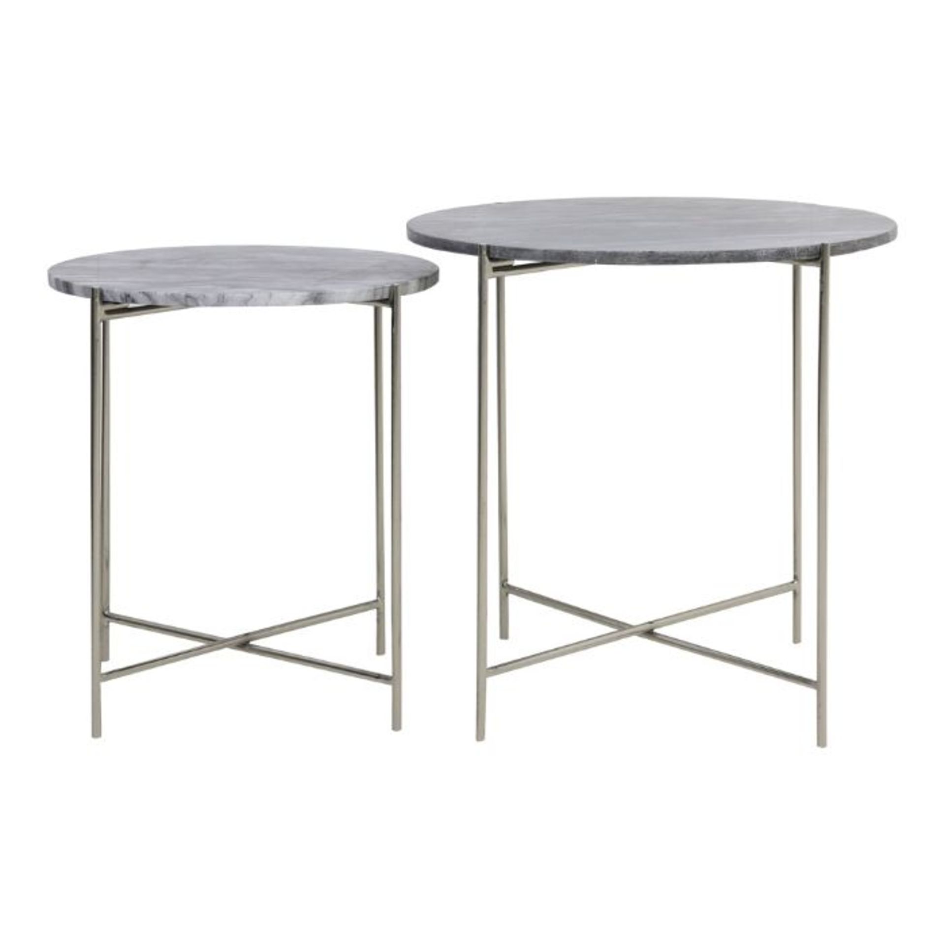 This beautiful set of two Delon side tables will make an elegant and stylish addition to your