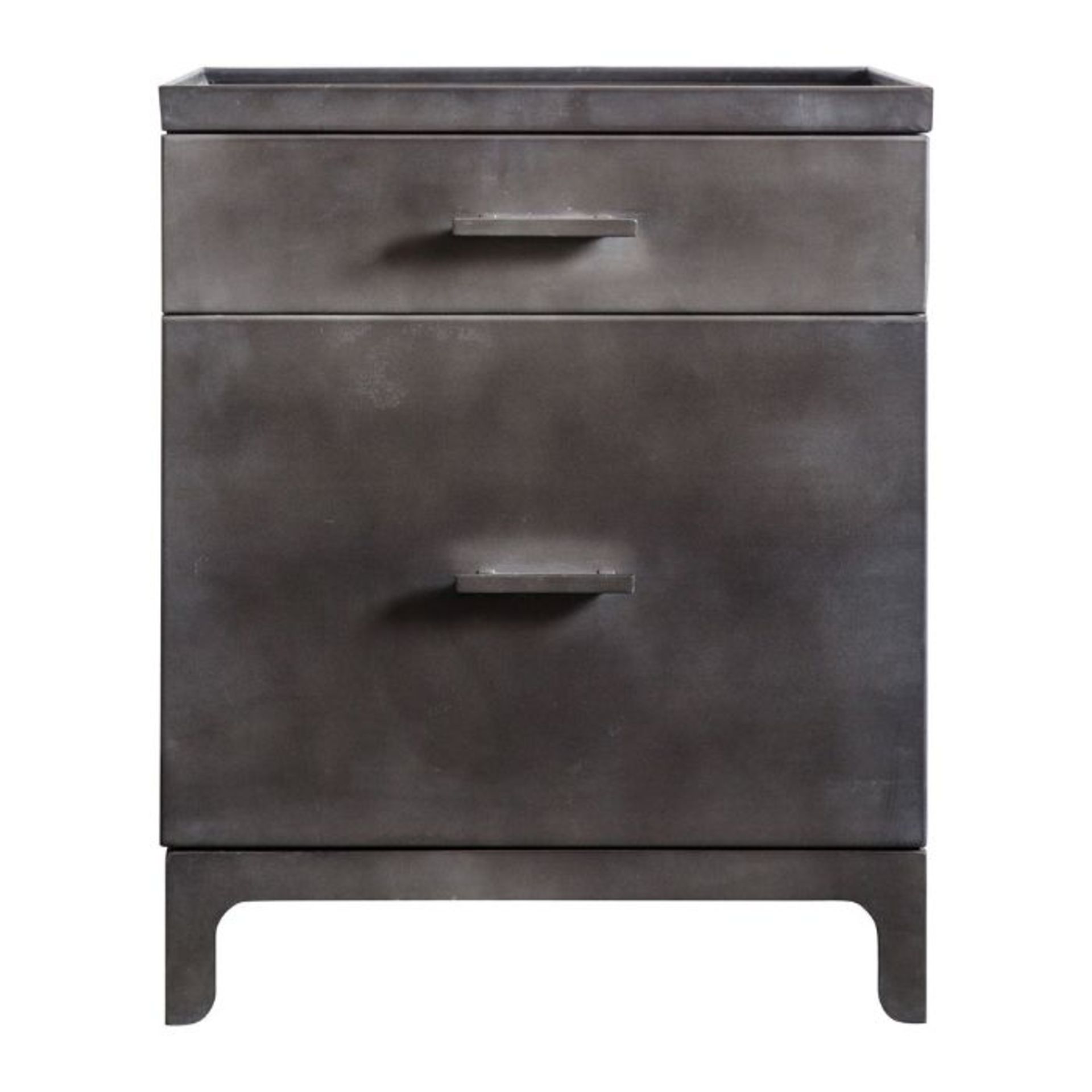 The stunning Ottinge two-drawer side table from Gallery Interiors adds style and practicality to