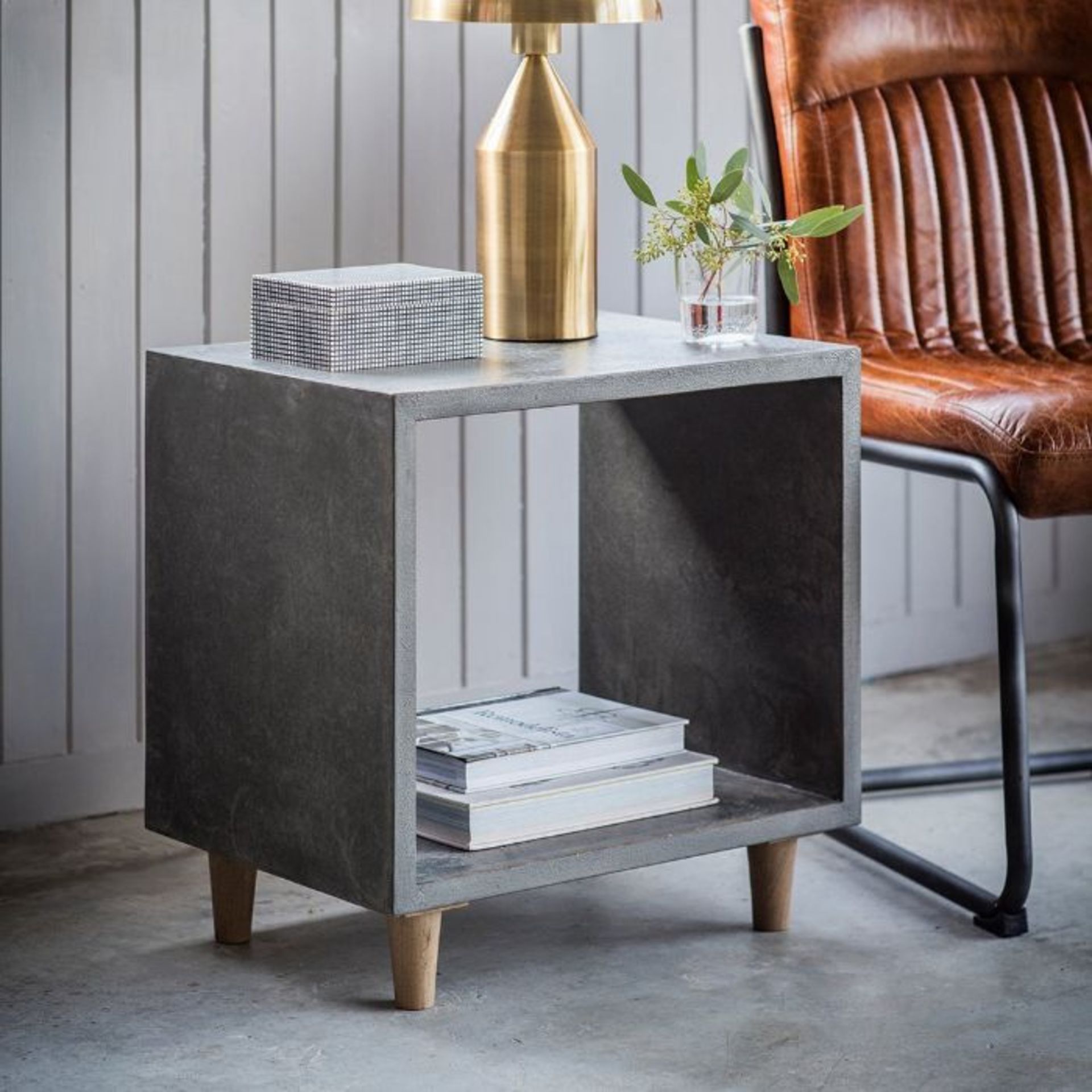 Bergen Scandi Cube Side Table, from Olivia's. A welcome touch of modernism, this beautifully