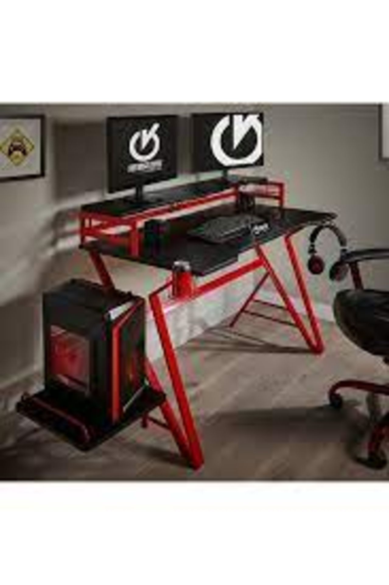 Lloyd Pascal VIRTUOSO Gaming Desk PRO VX01, Black/Red. RRP œ299