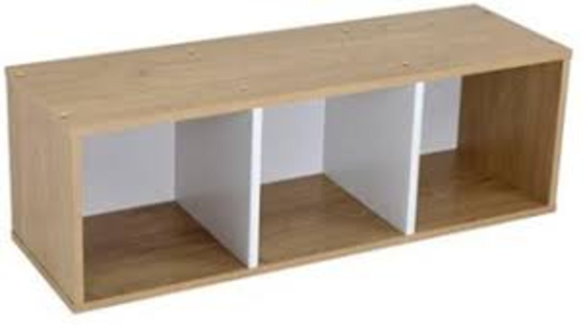 Lloyd Pascal 3 Cube Storage, Oak and White. RRP œ40