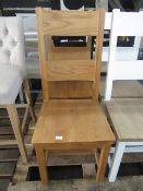 Cotswold Company Oakland Rustic Oak Ladderback Chair - Wooden Seat Pad RRP Â£160.00