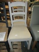 Cotswold Company Set of Two Chester Dove Grey Ladderback Dining Chair RRP Â£155.00 (PLT COT-APM-A-