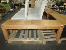 Oak Furnitureland Natural Solid Oak 4Ft 11 Bench RRP Â£269.99