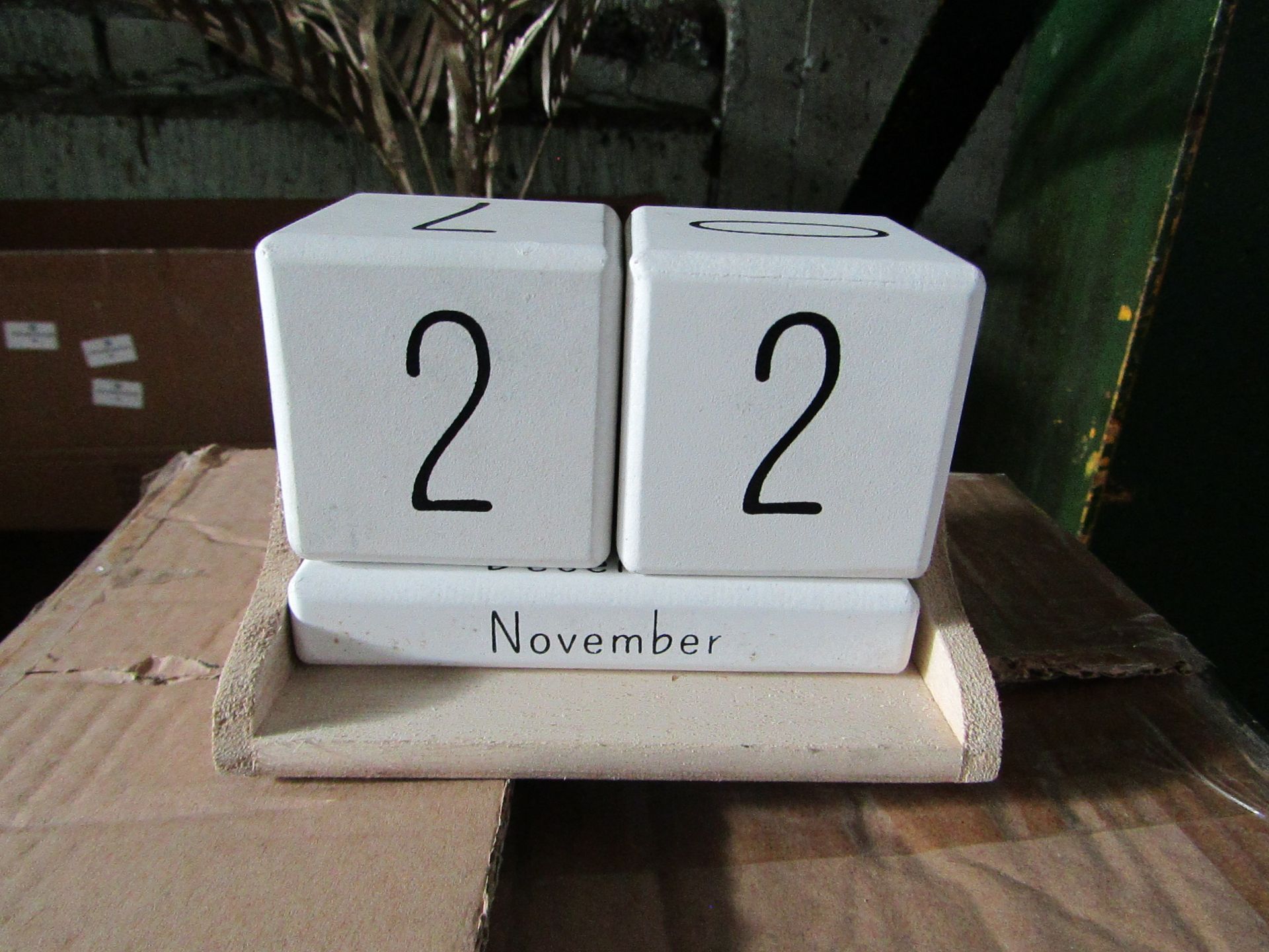 Cox & Cox Cement Perpetual Calendar RRP Â£50.00