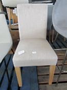 Cotswold Company Aster Stone Linen Straight Back Chair 1 RRP Â£120.00