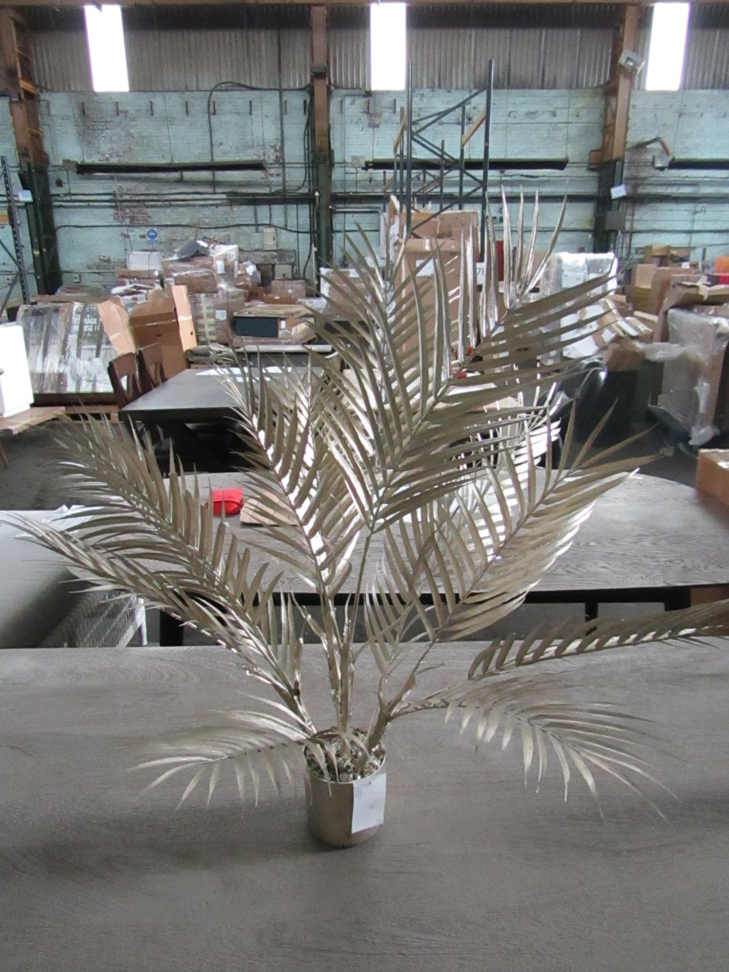 Rowen Group Brynn Medium Champagne Potted Palm Tree RRP Â£44.00