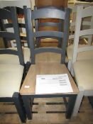 Cotswold Company Two Ellwood Charcoal Ladderback Dining Chairs RRP Â£145.00