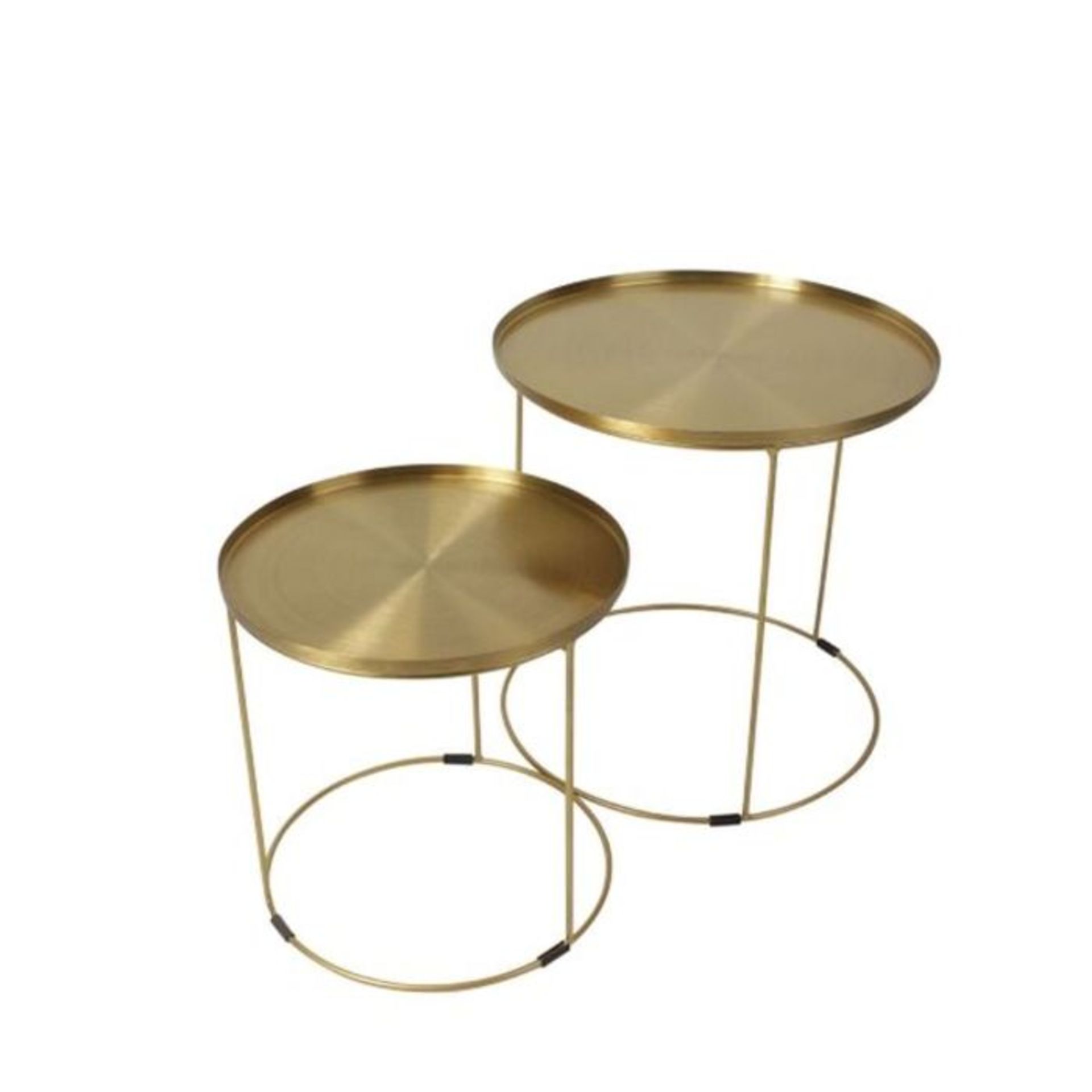 Rowen Homes Nerina Set Of 2 Gold Nesting Tables RRP 199 SKU ROW-APG-51144-B PID ROW-APG46