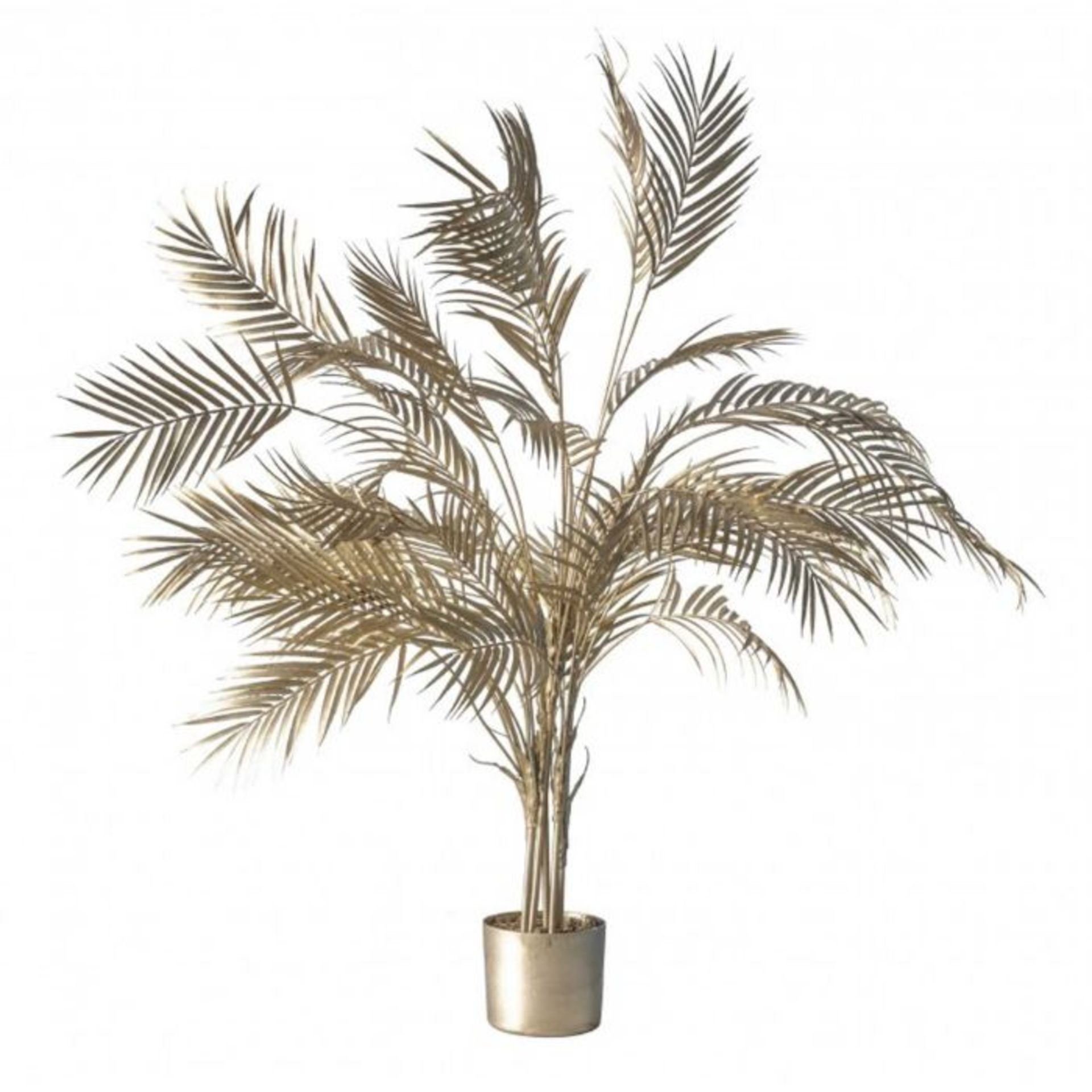 Rowen Homes Brynn Champagne Gold Large Artificial Potted Palm Tree - RRP 94 SKU ROW-APG-7455485-A+