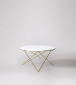 Swoon Holborn Stylish White / Gold Marble Round Coffee Table - RRP 379 SKU SWO-AP-Holborncoffeetabl