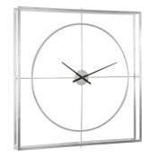 Olivia's Square Silver Metal Clock Home Wall D‚cor RRP 213 SKU MOO-APG-PRM-2201061-B PID MOO-APG262