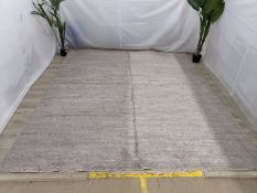 OKA Skye Light Grey Cotton-Linen Blend 300x240cm Hand Knotted Rug - RRP 1595 SKU OKA-TFU095GYL-BC10