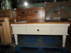 Oak Furnitureland Shay Rustic Oak And Painted Coffee Table RRP ¶œ249.99 (SKU OAK-APM-MAS015 PID OAK-