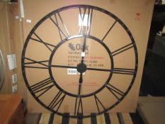 Oak Furnitureland Tosca Wall Clock RRP ¶œ69.99 (PLT OAK-APM-A-3274)