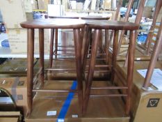 Swoon Southwark Set of Two Kitchen Stools in Acacia RRP ¶œ179.00