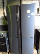 Sharp 4 Door American Style fridge freezer, tested working for coldness and in good condition inside