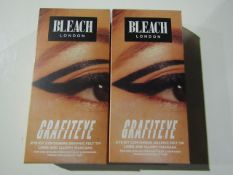 2x Bleach London - Grafiteye Graphic Felt Tip Liner & Clumpy Mascara Set - New & Boxed.