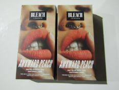 2x Bleach London - Awkward Peach Matte Lip Paint & Matching Liner - New & Boxed.