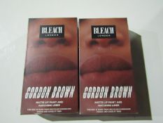 2x Bleach London - Gordon Brown Matte Lip Paint & Matching Liner - New & Boxed.