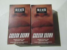 2x Bleach London - Gordon Brown Matte Lip Paint & Matching Liner - New & Boxed.