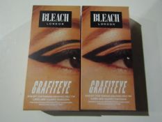 2x Bleach London - Grafiteye Graphic Felt Tip Liner & Clumpy Mascara Set - New & Boxed.