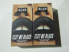 2x Bleach London - Text Me Black Matte Lip Paint & Matching Liner - New & Boxed.