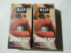 2x Bleach London - Awkward Peach Matte Lip Paint & Matching Liner - New & Boxed.