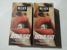 2x Bleach London - Awkward Peach Matte Lip Paint & Matching Liner - New & Boxed.