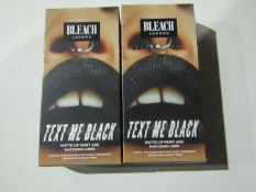 2x Bleach London - Text Me Black Matte Lip Paint & Matching Liner - New & Boxed.