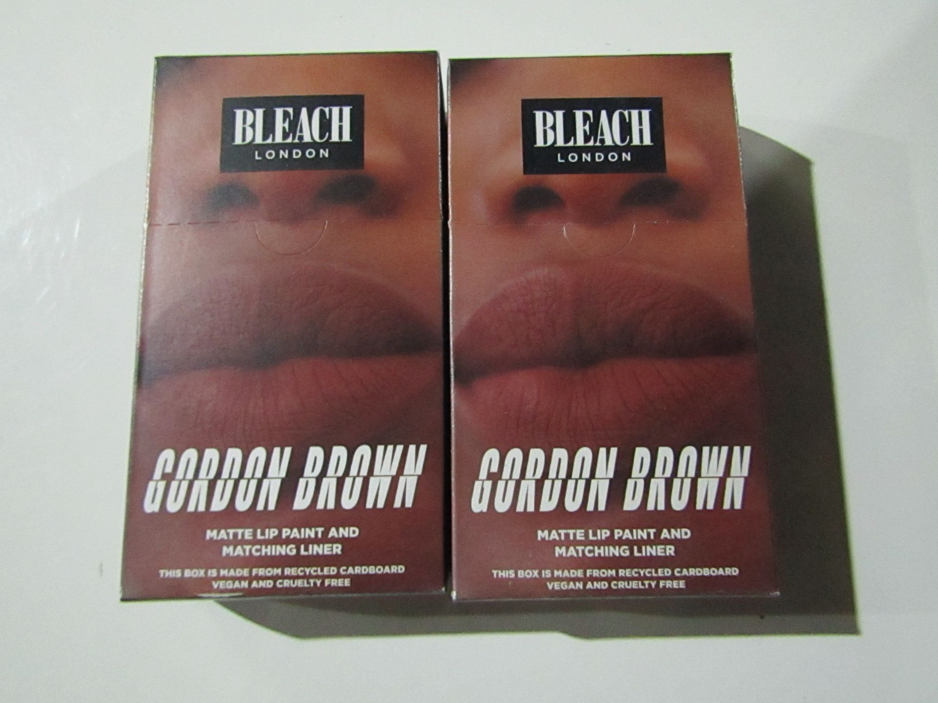 2x Bleach London - Gordon Brown Matte Lip Paint & Matching Liner - New & Boxed.