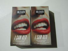 2x Bleach London - I Saw Red Matte Lip Paint & Matching Liner Set - New & Boxed.