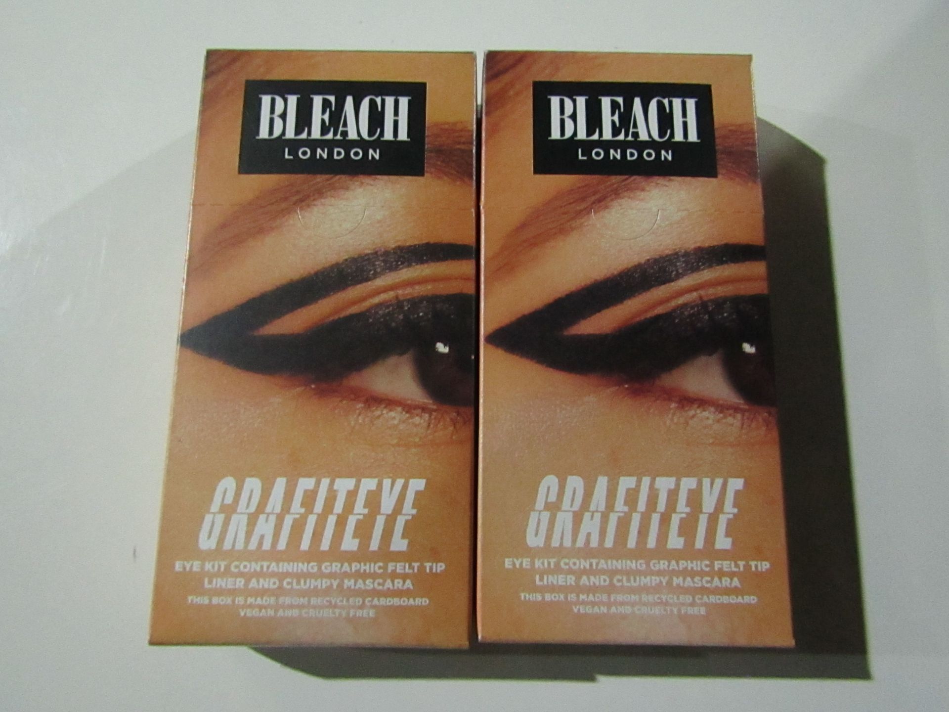 2x Bleach London - Grafiteye Graphic Felt Tip Liner & Clumpy Mascara Set - New & Boxed.