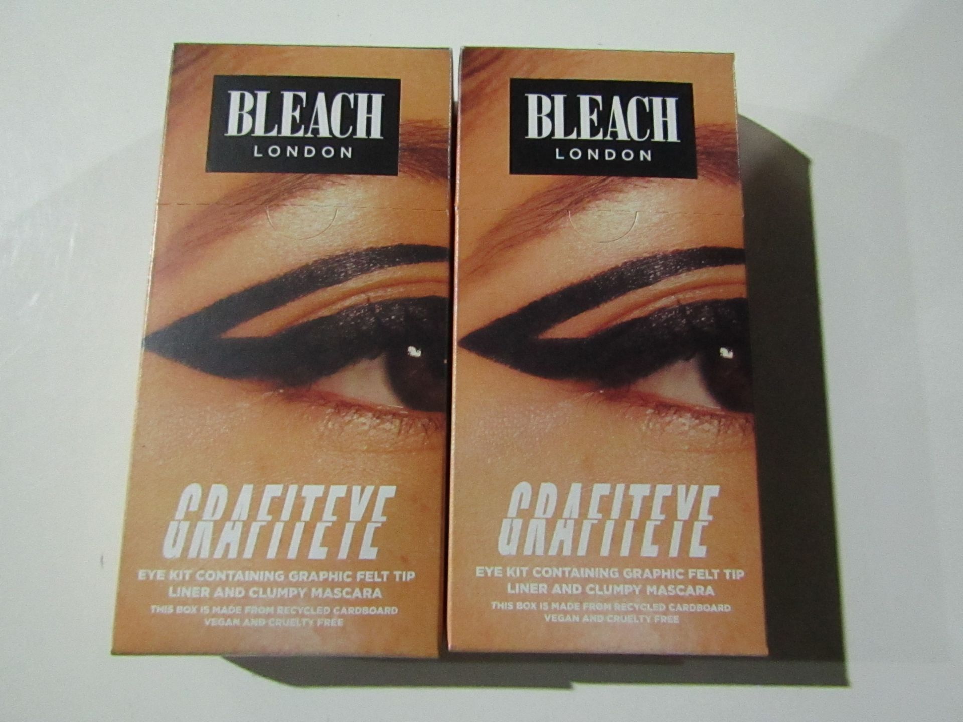 2x Bleach London - Grafiteye Graphic Felt Tip Liner & Clumpy Mascara Set - New & Boxed.