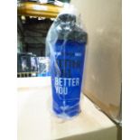 Approx 864 Protein shaker bottles, new and wrapped, colours may vary between pink and blue