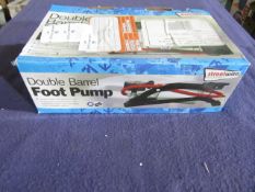 6x Streetwize - Double Barrel Foot Pump - Please Note This Item Is A Return and Is Completely