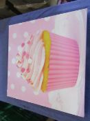 Pink Cupcake Canvas - May Contain Slight Marks, No Packaging.