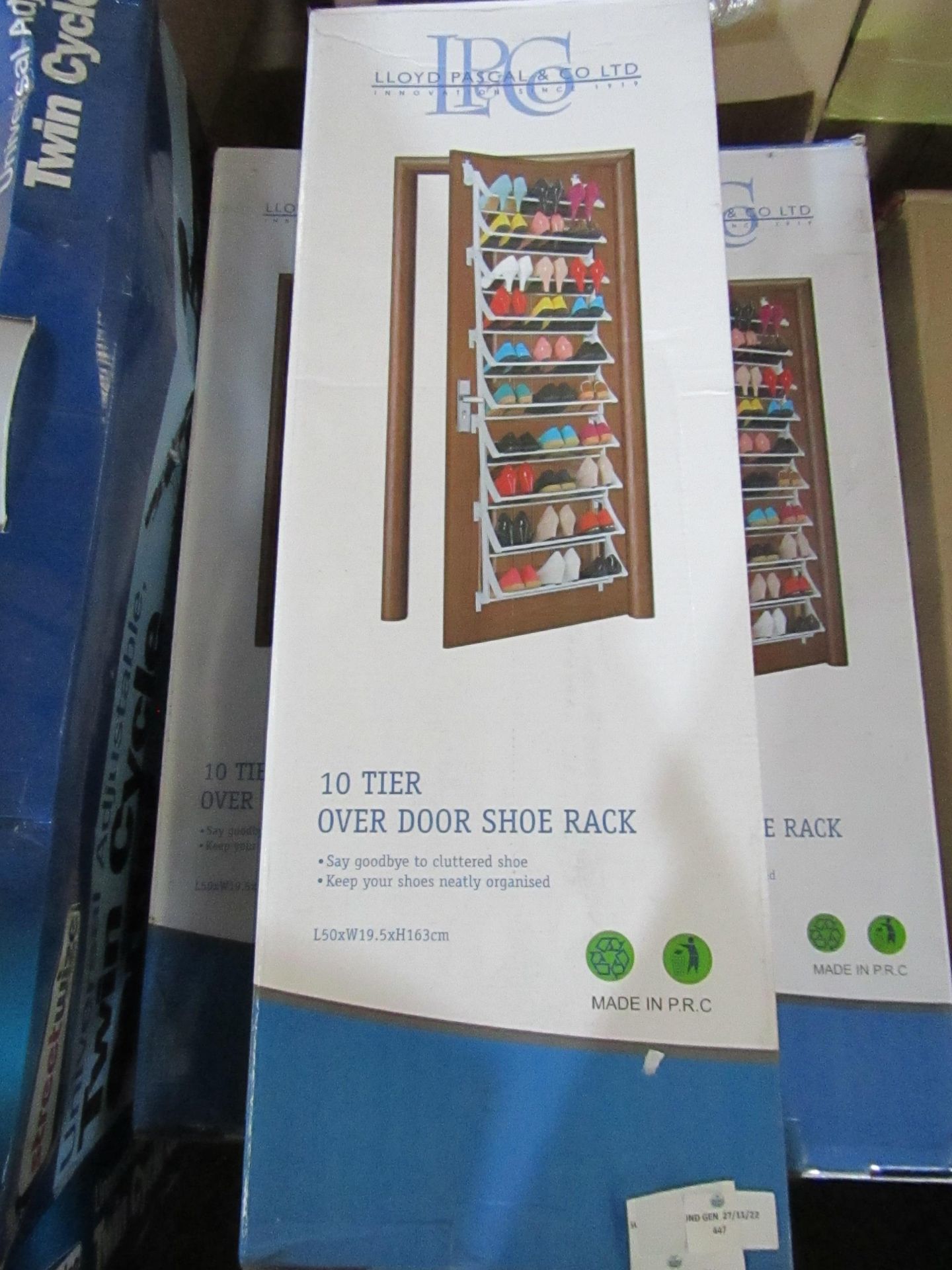 Lloyd Pascal - 10-Tier Over The Door Shoe Rack - Unchecked & Boxed.