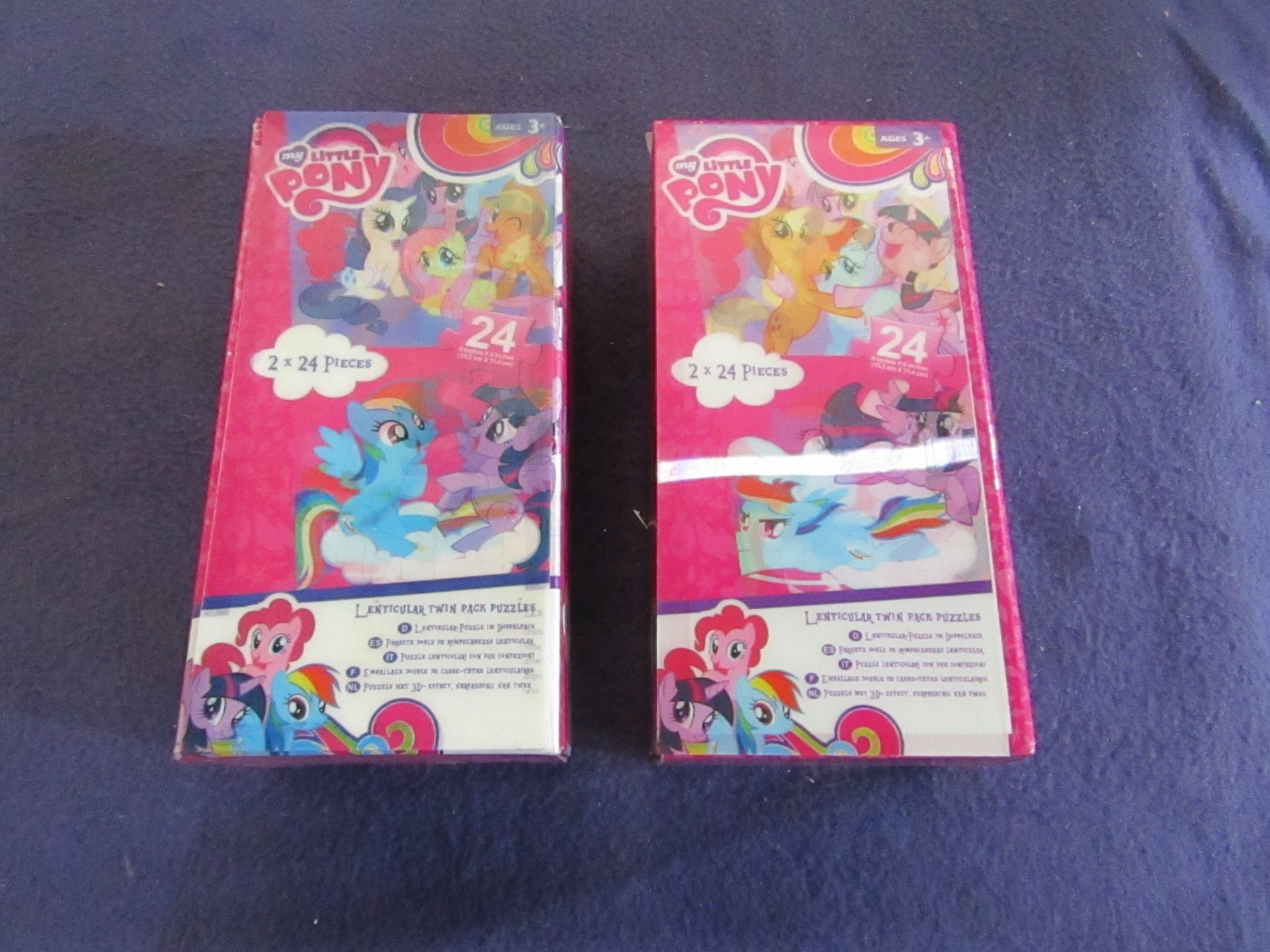 2x My Little Pony - Lenticular Twin Pack Puzzle - Unchecked & Boxed.