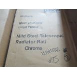5x Lloyd Pascal - Chrome Mild Steel Telescopic Radiator Rail - Unchecked & Boxed.