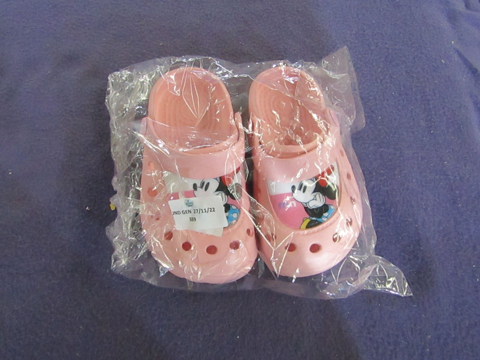 Minnie Mouse - Pink Crocs - Size 26/27 - Unused & Packaged.