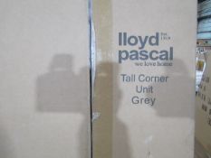 Lloyd Pascal - Grey Tall Corner Unit - Unchecked & Boxed.