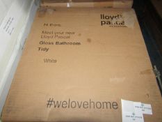 Lloyd Pascal - White Gloss Bathroom Tidy - Unchecked & Boxed.