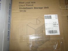 Lloyd Pascal - White Underbasin Storage Unit - Unchecked & Boxed.