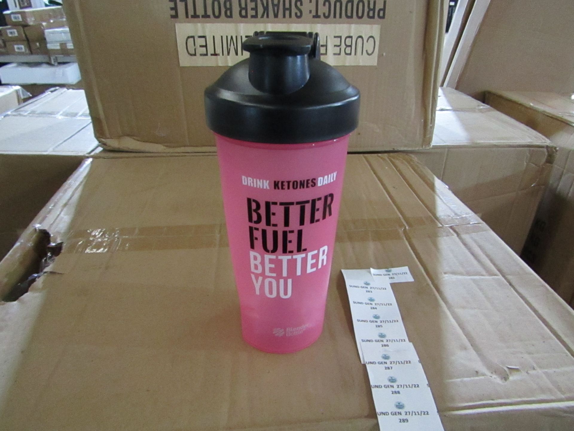 10x Blender Bottle - Pink Protein Shaker Bottle's - 600ml - New & Packaged.